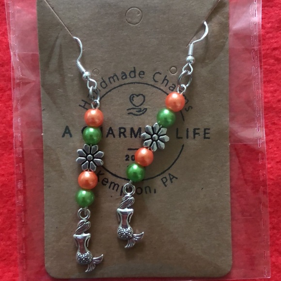 “Shoulder Drop” Beaded Dangle Earrings. Handmade by A Charmed Life - Picture 7 of 7